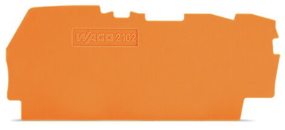 End and intermediate plate 0.8 mm thick for 3-conductor terminal blocks orange