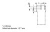Socket for PCBs angled 2-pole black