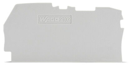 End and intermediate plate 0.8 mm thick gray
