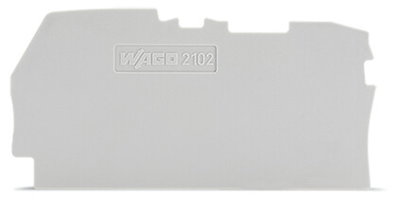 End and intermediate plate 0.8 mm thick gray