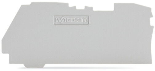 End and intermediate plate 1 mm thick gray