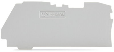 End and intermediate plate 1 mm thick gray