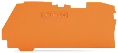 End and intermediate plate 1 mm thick orange