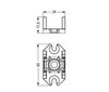 Mounting plate 2-pole for distribution connectors white