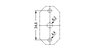 Mounting plate 2-pole for distribution connectors white
