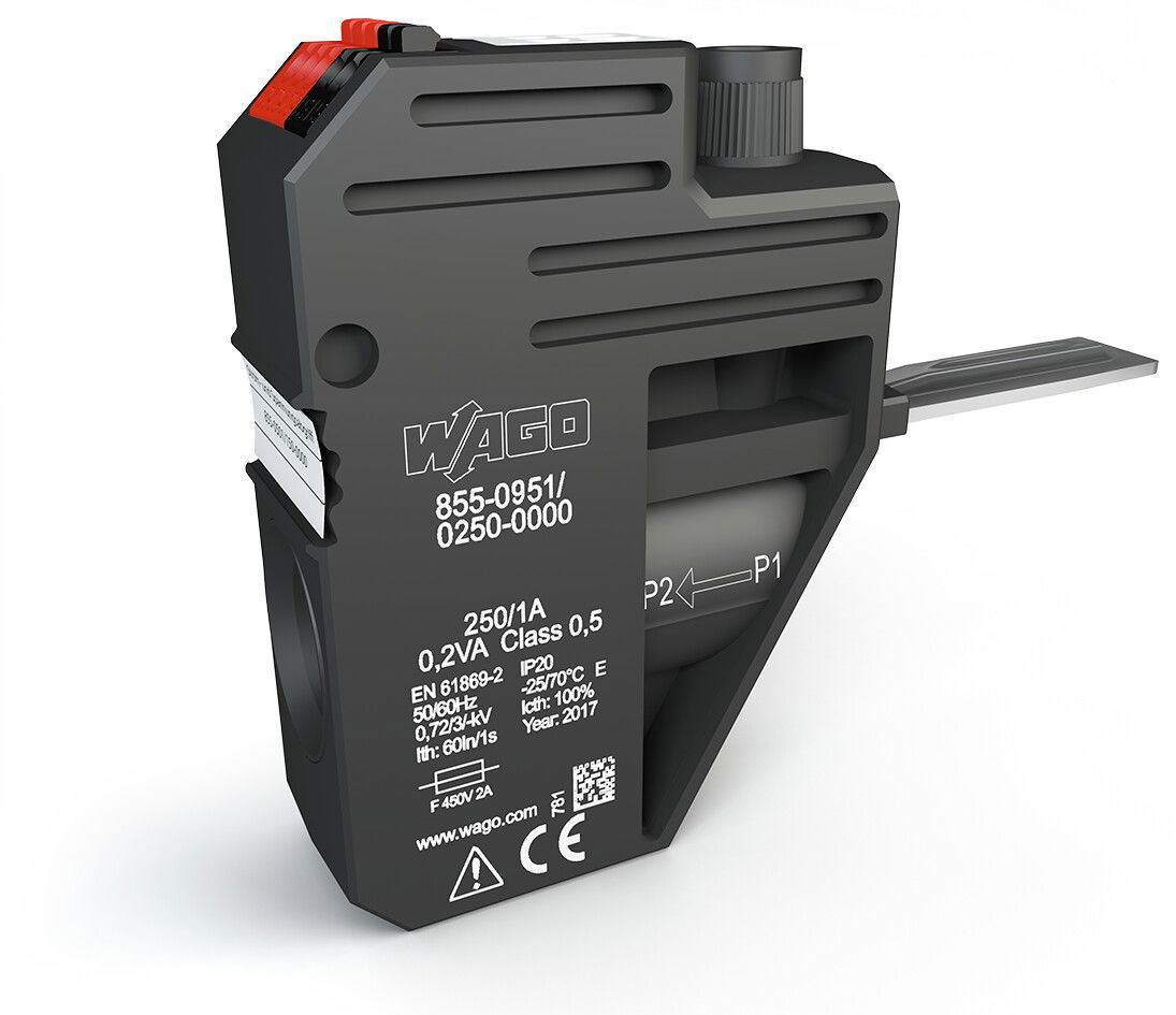 Current and voltage tap up to 95 mm² Primary rated current: 250 A Secondary rated current: 1 A