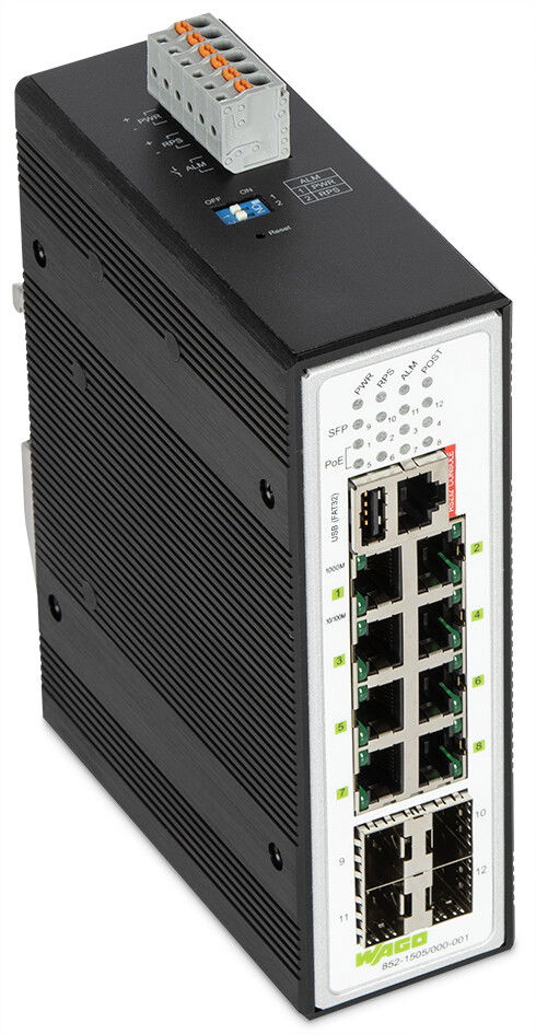 Industrial Managed Switch 8 Ports 1000Base-T 4-Slot 1000BASE-SX/LX
