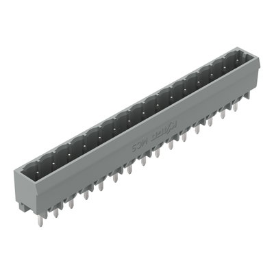 THT male header 1.0 x 1.0 mm solder pin straight gray