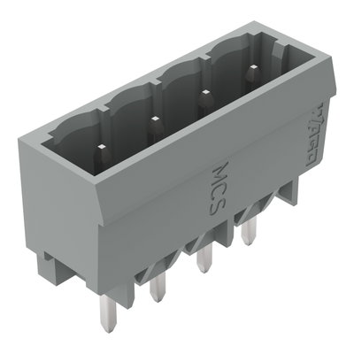 THT male header 1.0 x 1.0 mm solder pin straight gray