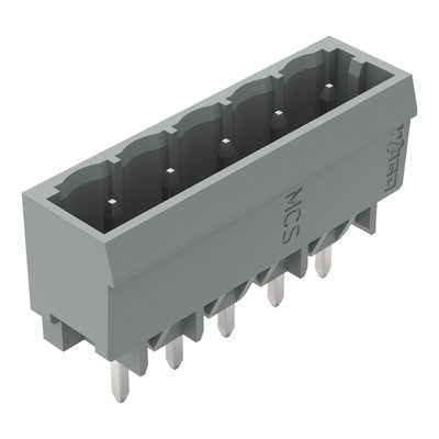 THT male header 1.0 x 1.0 mm solder pin straight gray