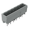 THT male header 1.0 x 1.0 mm solder pin straight gray