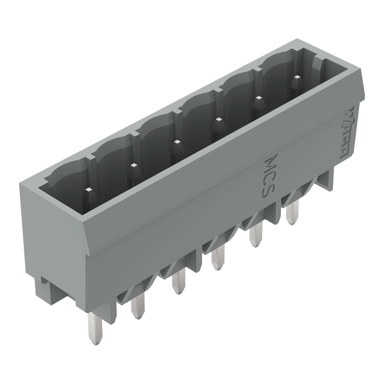 THT male header 1.0 x 1.0 mm solder pin straight gray