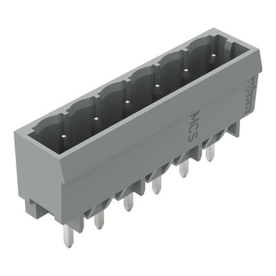THT male header 1.0 x 1.0 mm solder pin straight gray