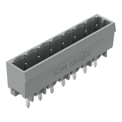 THT male header 1.0 x 1.0 mm solder pin straight gray