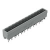 THT male header 1.0 x 1.0 mm solder pin straight gray