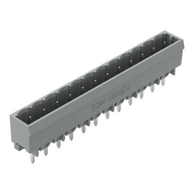 THT male header 1.0 x 1.0 mm solder pin straight gray