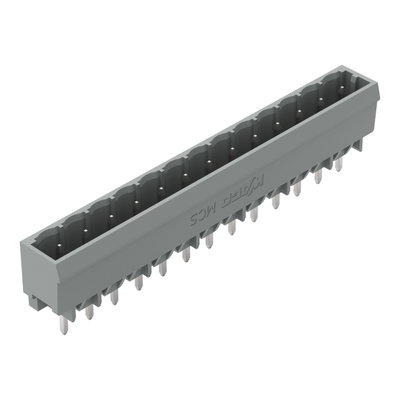 THT male header 1.0 x 1.0 mm solder pin straight gray