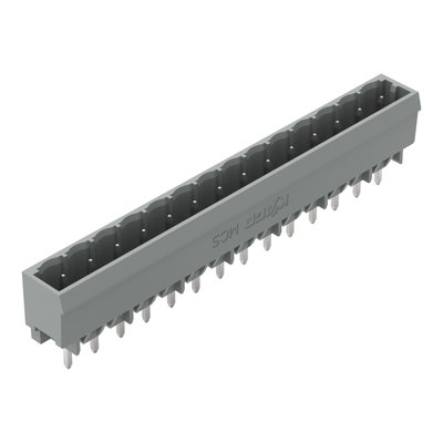THT male header 1.0 x 1.0 mm solder pin straight gray