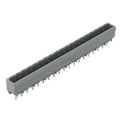 THT male header 1.0 x 1.0 mm solder pin straight gray