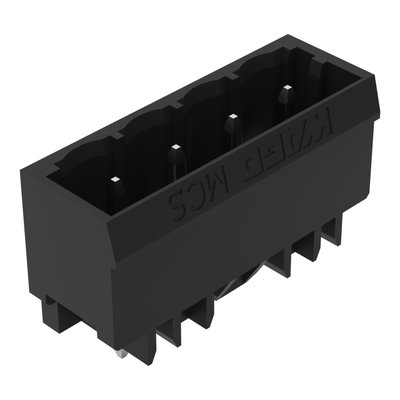 THR male header 1.0 x 1.0 mm solder pin straight black