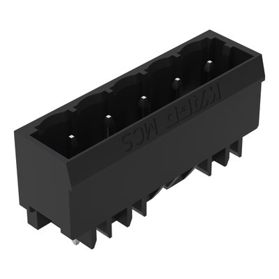 THR male header 1.0 x 1.0 mm solder pin straight black