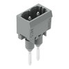 Male connector for rail-mount terminal blocks 1.2 x 1.2 mm pins straight gray