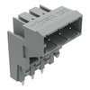 THT male header for double-deck assembly 1.0 x 1.0 mm solder pin angled gray