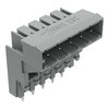 THT male header for double-deck assembly 1.0 x 1.0 mm solder pin angled gray
