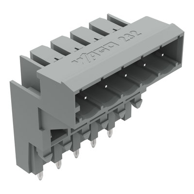 THT male header for double-deck assembly 1.0 x 1.0 mm solder pin angled gray
