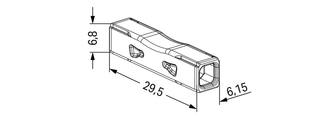 PUSH WIRE® Inline Splicing Connector for solid and stranded conductors max. 4 mm² transparent – Image 2 of 2