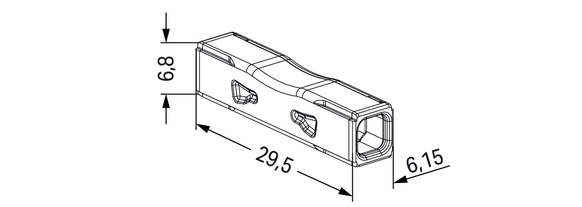 PUSH WIRE® Inline Splicing Connector for solid and stranded conductors max. 4 mm² transparent – Image 2 of 2