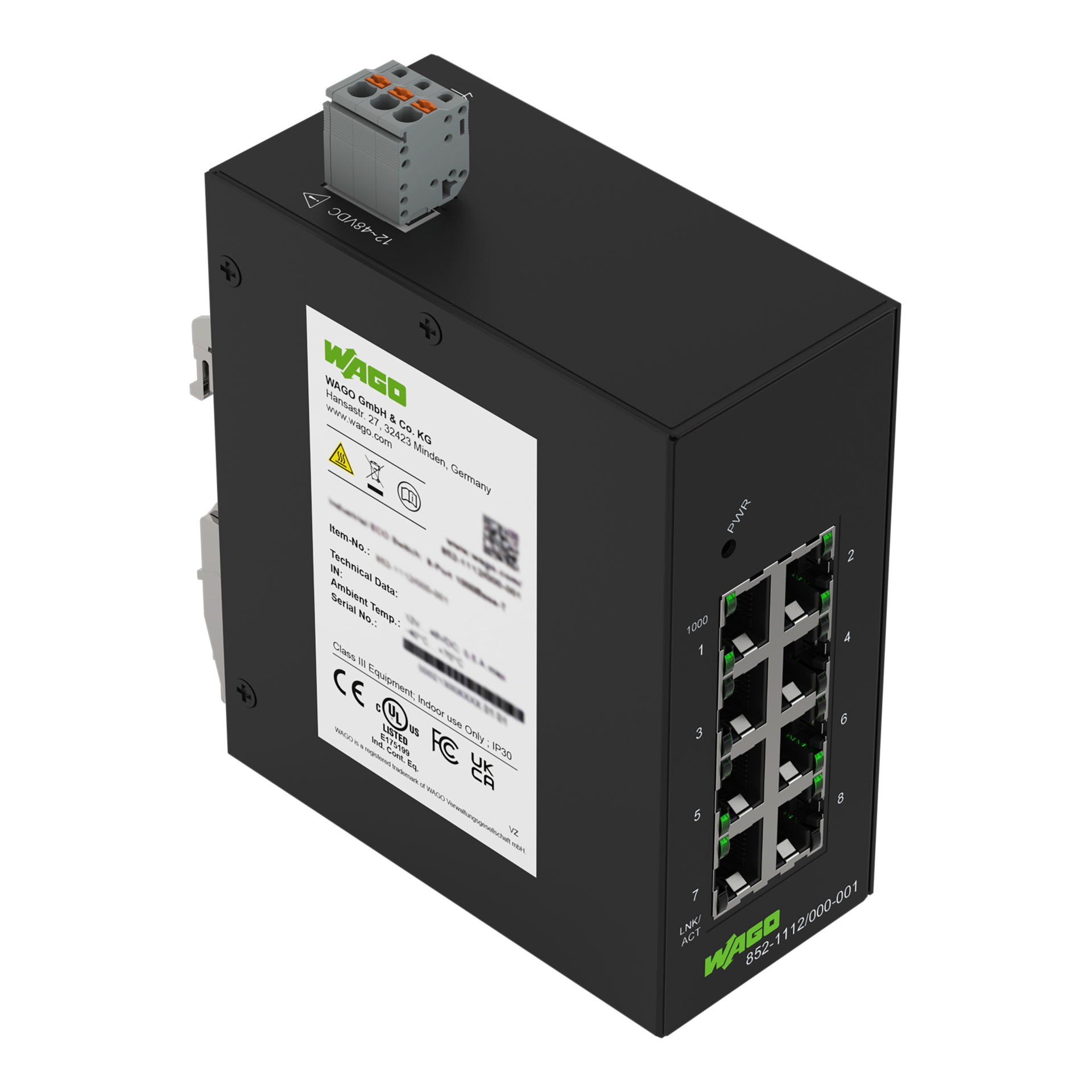 Industrial-ECO-Switch 8 Ports 1000Base-T black