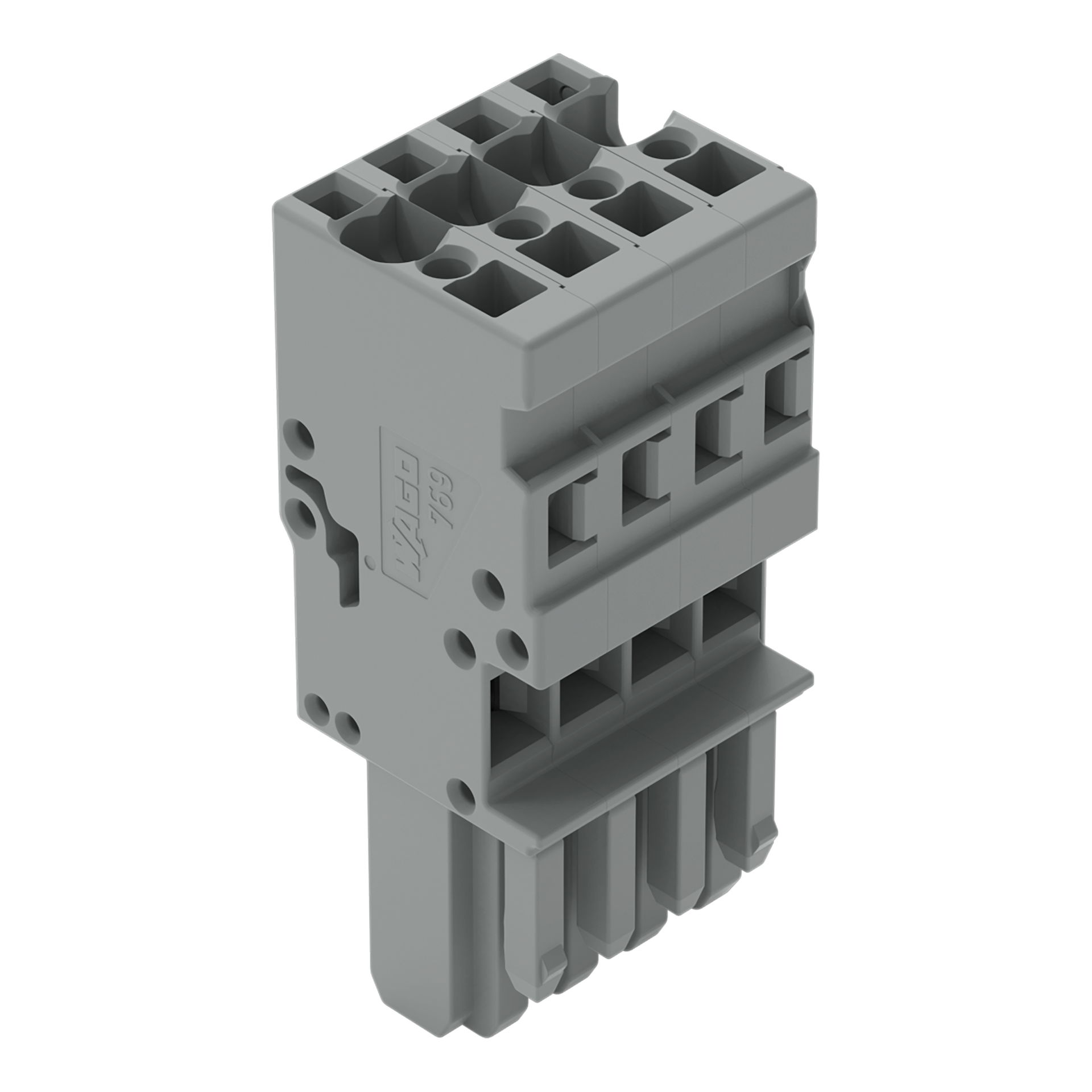 1-conductor female connector CAGE CLAMP® 4 mm² gray