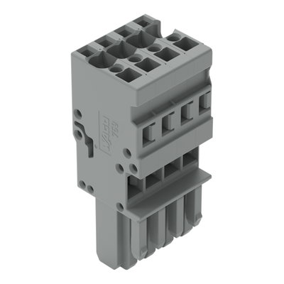 1-conductor female connector CAGE CLAMP® 4 mm² gray