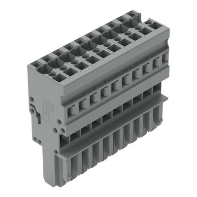 1-conductor female connector CAGE CLAMP® 4 mm² gray