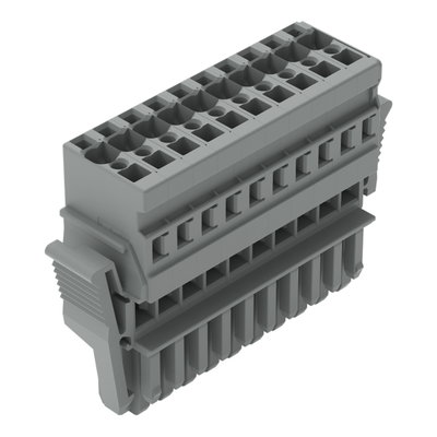 1-conductor female connector CAGE CLAMP® 4 mm² gray