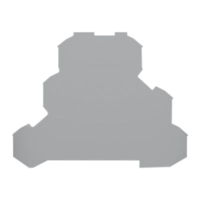 End and intermediate plate 0.8 mm thick gray