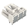 Socket for PCBs angled 3-pole white