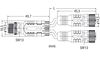 Sensor/Actuator cable 2xM12 socket  straight M12A plug  straight