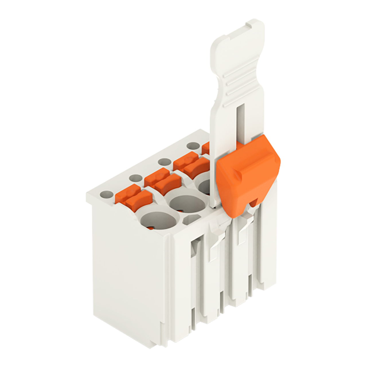 1-conductor female connector push-button Push-in CAGE CLAMP® light gray