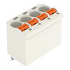 1-conductor THT female connector straight push-button Push-in CAGE CLAMP® light gray