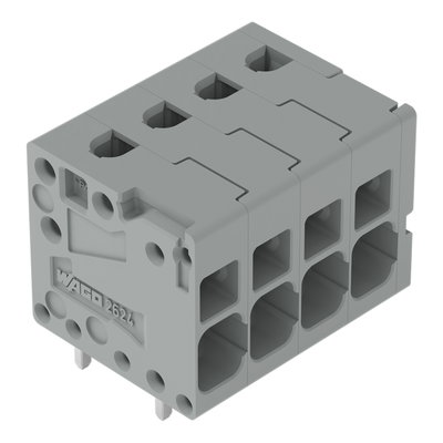 PCB terminal block 4 mm² Pin spacing 5 mm gray
