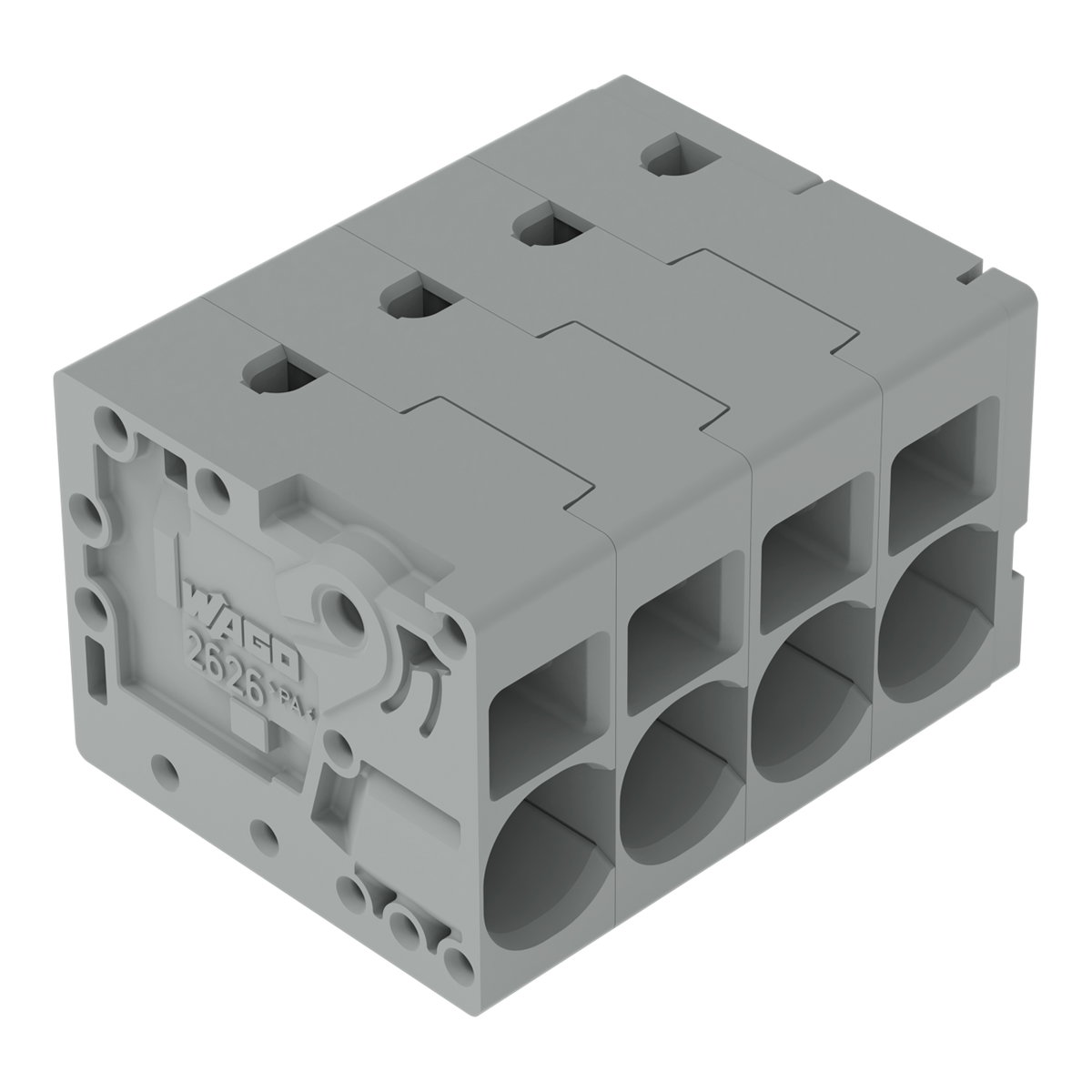 PCB terminal block 6 mm² Pin spacing 7.5 mm gray