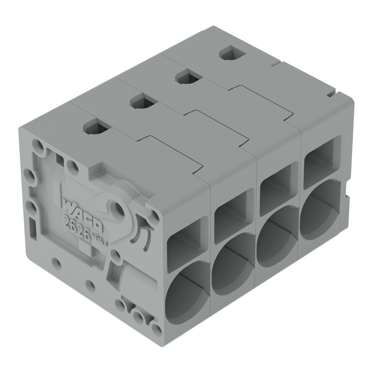 PCB terminal block 6 mm² Pin spacing 7.5 mm gray
