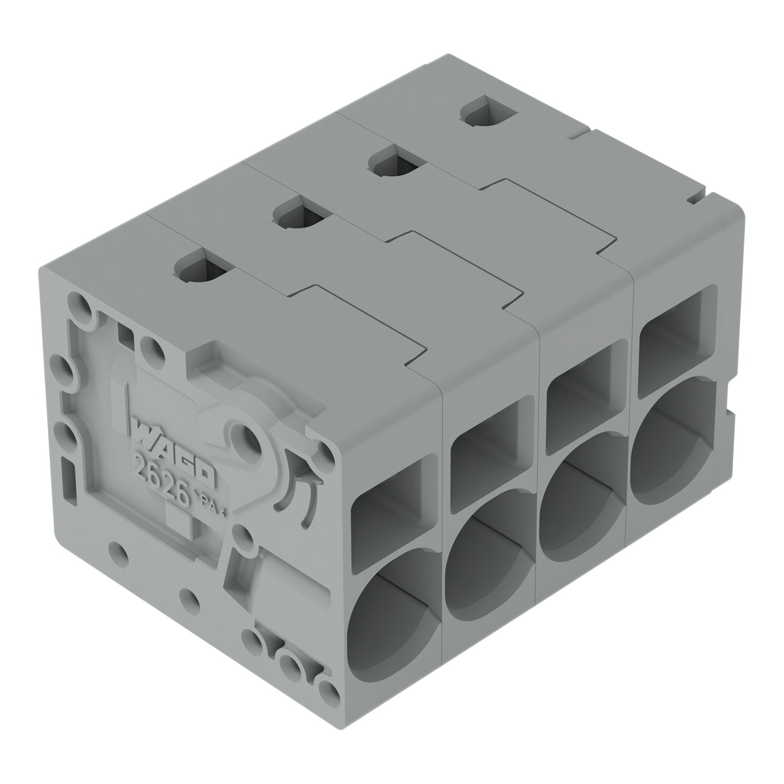 PCB terminal block 6 mm² Pin spacing 7.5 mm gray