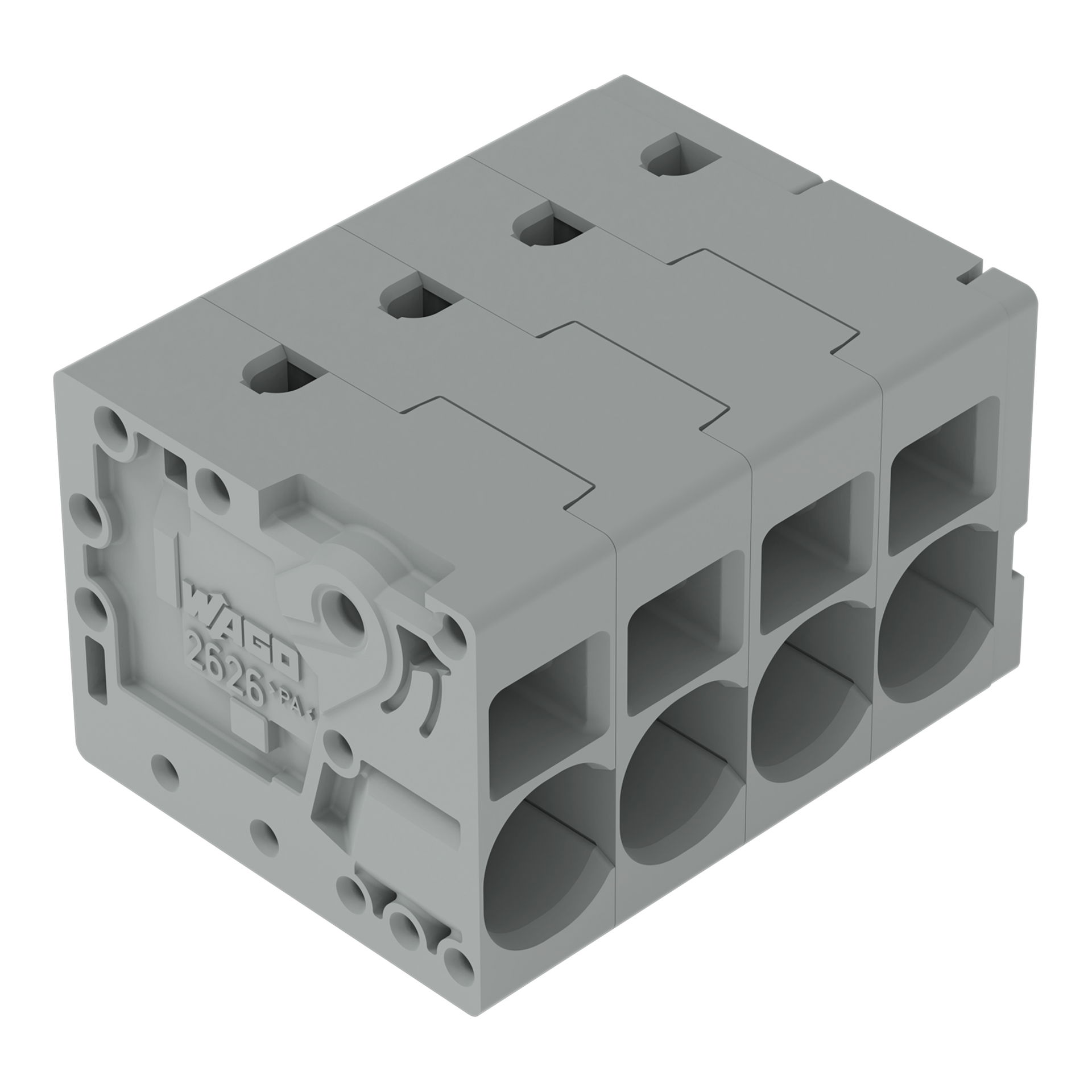 PCB terminal block 6 mm² Pin spacing 7.5 mm gray