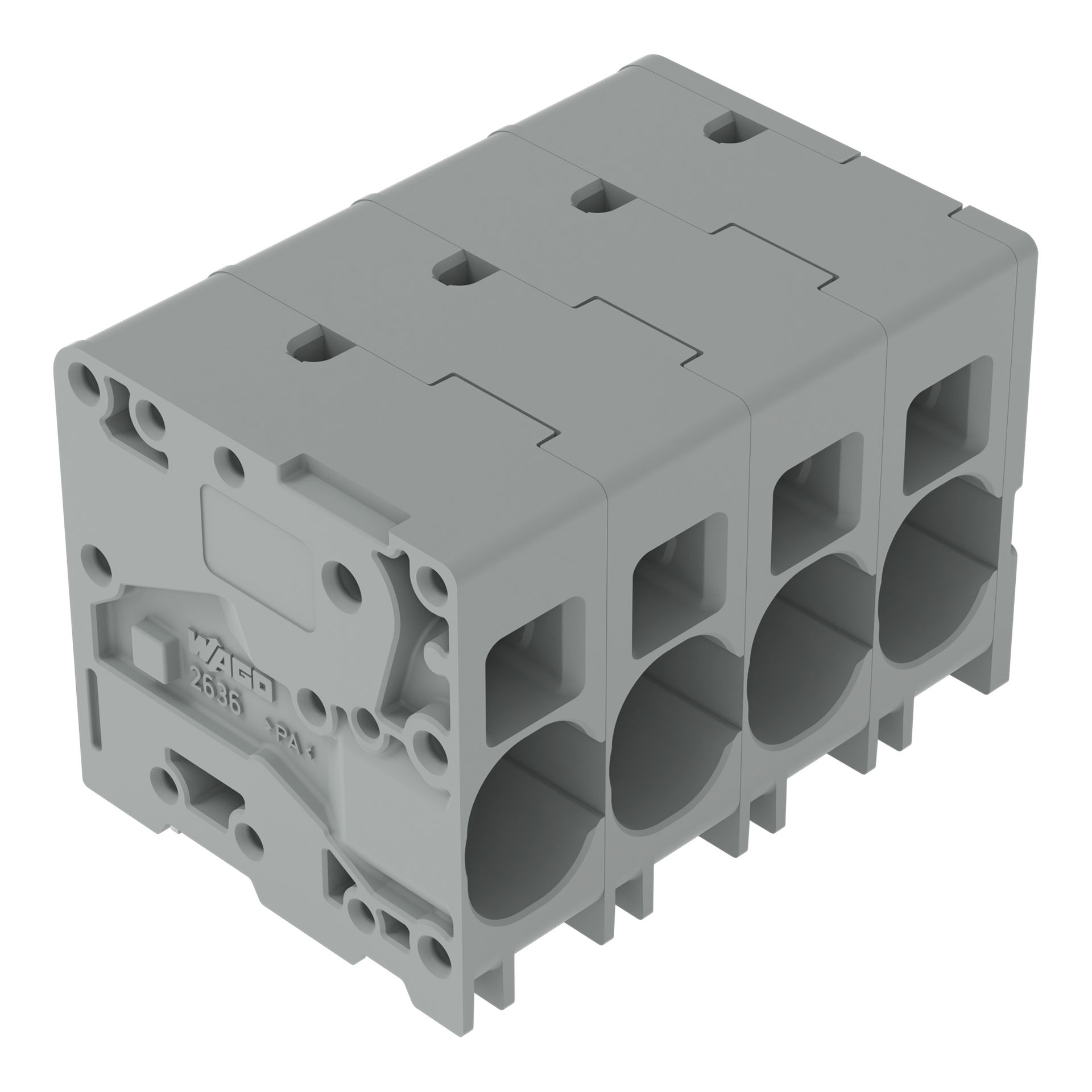 PCB terminal block 16 mm² Pin spacing 10 mm gray