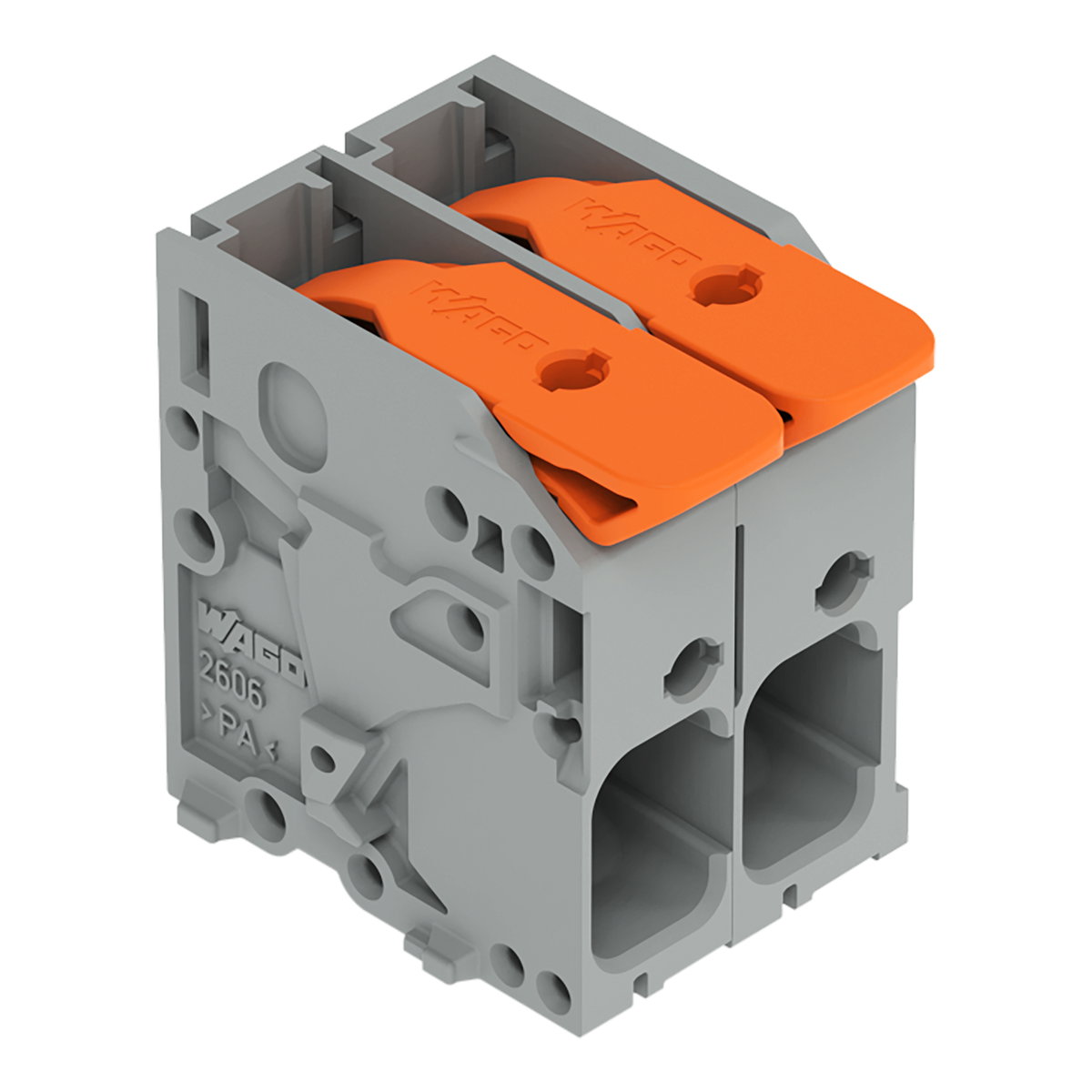 PCB terminal block lever 6 mm² gray