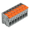 PCB terminal block lever 6 mm² gray