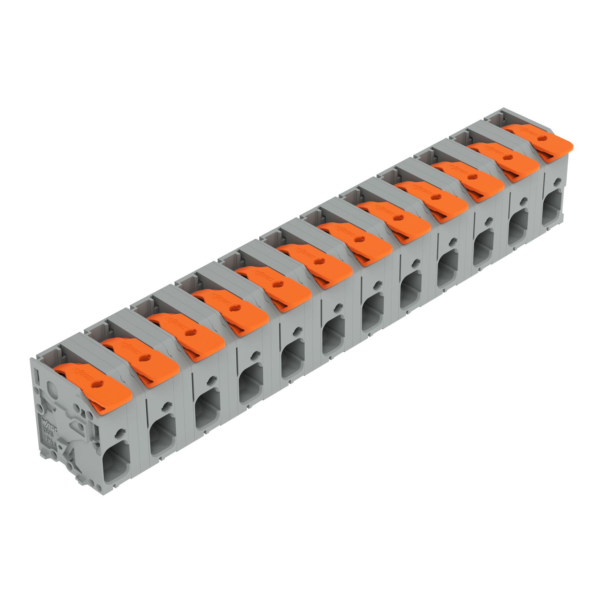 PCB terminal block lever 6 mm² gray
